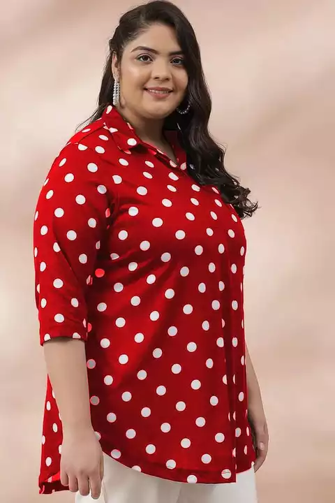 Kajal Printed Plus Size Shirt (Top) uploaded by Gopinath fab on 10/3/2022