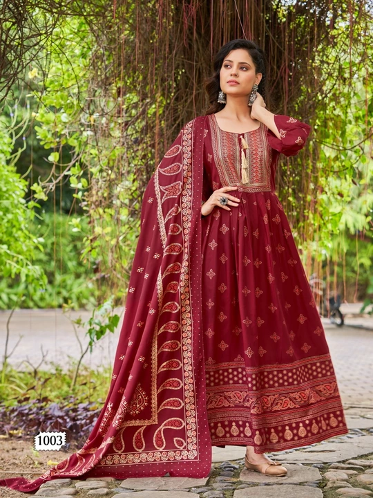 Product image with ID: ethnic-gown-with-duppatta-is-beautiful-color-e295801b
