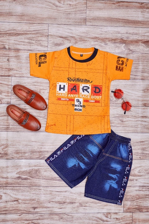 Product image of Children Tshirt and denim Short, price: Rs. 199, ID: children-tshirt-and-denim-short-1bd8a689