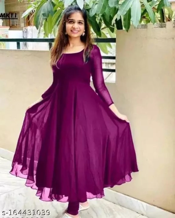 Siya partywear long Gown uploaded by Gopinath fab on 10/3/2022