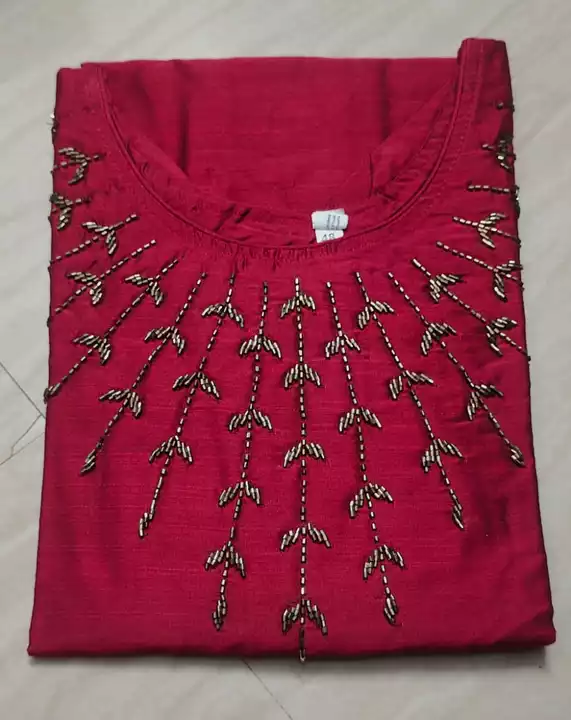 Slub silk kurthi  uploaded by Aathish fashion corner on 10/3/2022