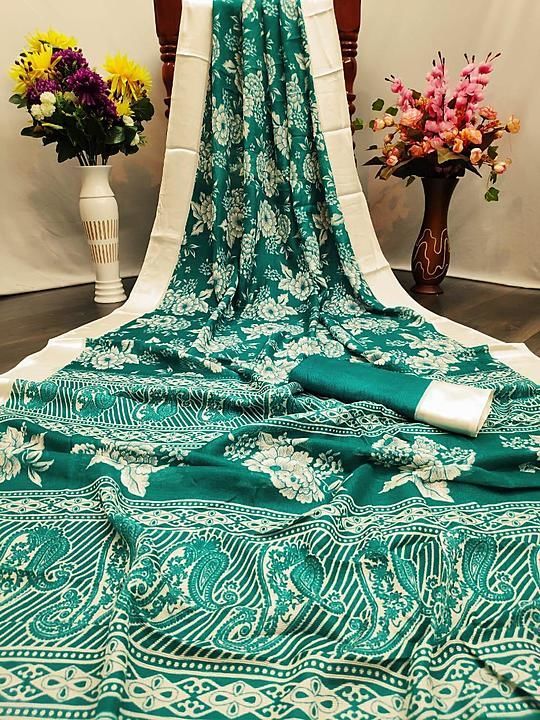 Sunflower design jute saree uploaded by business on 6/28/2020