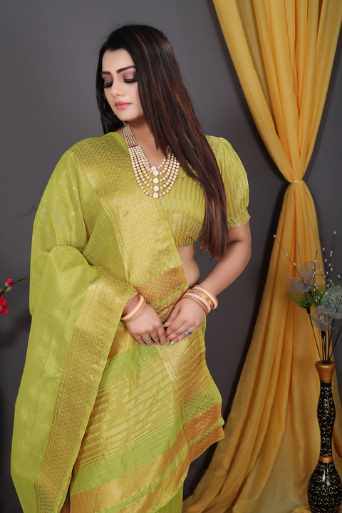Khadi cotton golden zari saree uploaded by Ramiv vastra on 10/3/2022