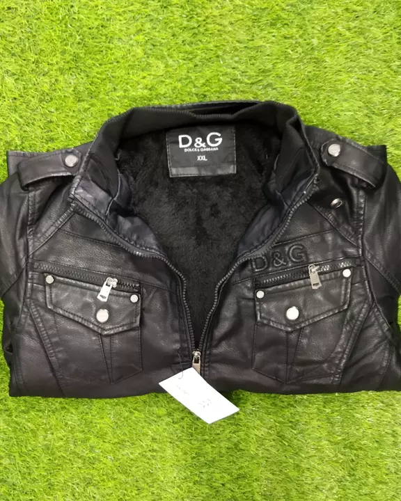 Product image of Black D&G Leather Denim jacket , price: Rs. 1333, ID: black-d-g-leather-denim-jacket-5afe1b21