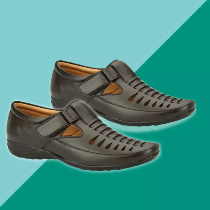 Lazy21 Synthetic Leather Brown 🤎 Comfort And Trendy Casual Velcro Sandals For Men 😍🤩 uploaded by www.lazy21.com on 10/3/2022
