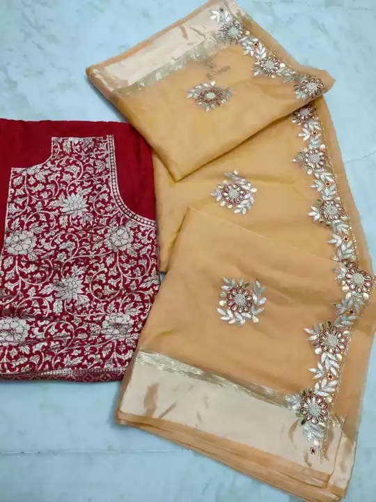 Post image 🥰🥰Original product🥰🥰 new launching 😍😍🙉🙊🙈 😍🙈🙊🙉
👉👉pure orgenza fabric Satan Patta 💃🏻💃🏻💃🏻💃 heavy MX Jerry fabric blouse 💖💖 all colour new 💃🏻💃🏻💖 Pallu Gota Patti work

🥰redy to DISPATCH 🥰

🅿️🅿️🅿️👉👉1199+$


NOTE 👉book now fast pehle aawo pehle pawo offer🥰🥰