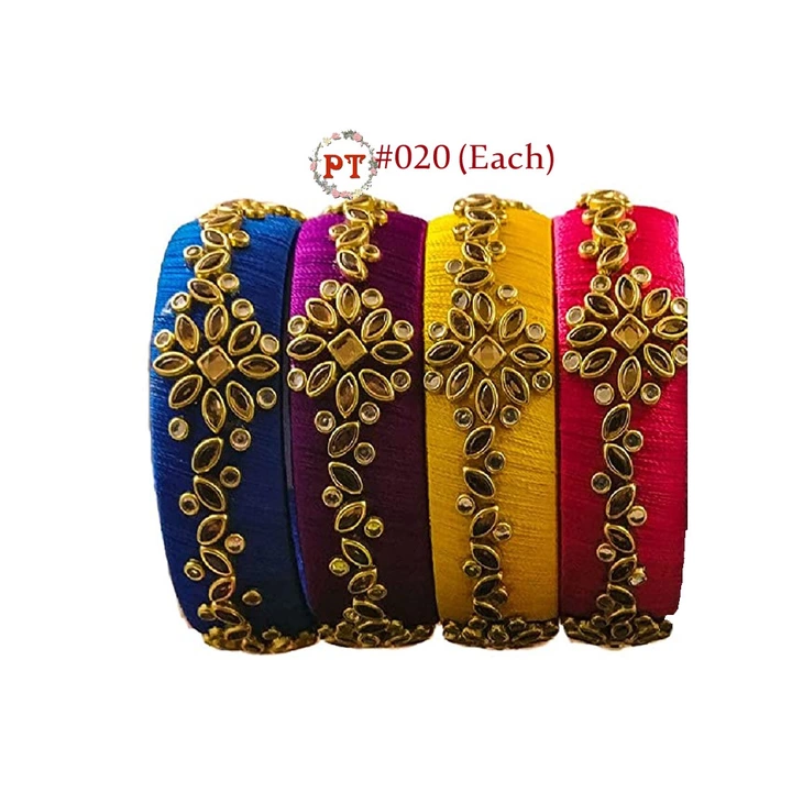 Product image of Silk Thread kundan work Bangles
, price: Rs. 200, ID: silk-thread-kundan-work-bangles-2060654f