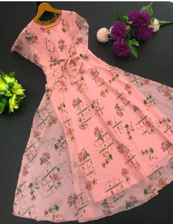 Goergette floral design Gown for all age girl women ethnic for all seasons ,,  uploaded by Click 2 shop on 10/3/2022