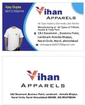 Business logo of Vihan Apparels