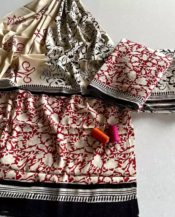 Hand block printed pure cotton suits with dupatta uploaded by The print house  on 10/4/2022