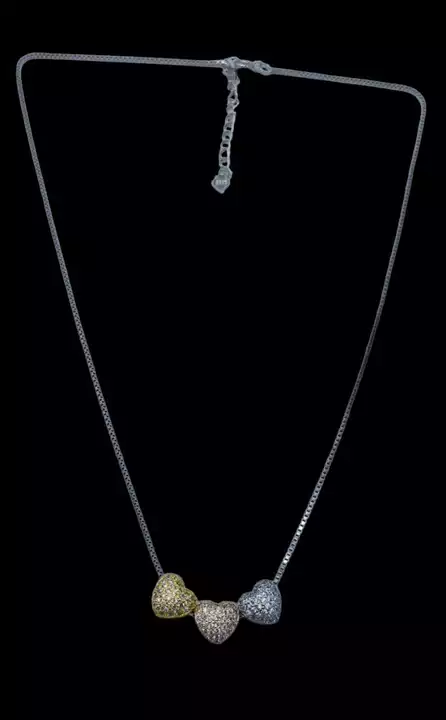 Fancy Tri Colour 3 Movable Pendant Necklace uploaded by NAKSH JEWELS on 10/4/2022