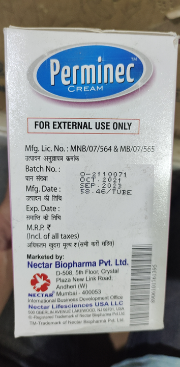 Perminec Cream (Wholesale) uploaded by Shree Kapaleshwar Pharmaceutical Distributors  on 10/4/2022