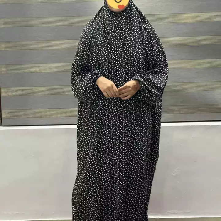 Belladona islamic prayer dress - black love print uploaded by business on 10/4/2022