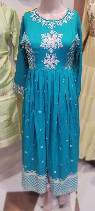 Heavy rayon work kurti  uploaded by business on 10/4/2022
