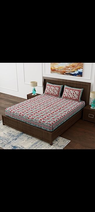 Post image We have launched new King size bedsheets with 2 pillow covers

 _Premium Quality_ 
100 % Cotton Fabric

Size 
90 inches by 108 inches
 ( Bedsheet sides stitched )

Pillow size
19 inches by 27 inches
( chain pillow )

Weight approx 1.2 kg