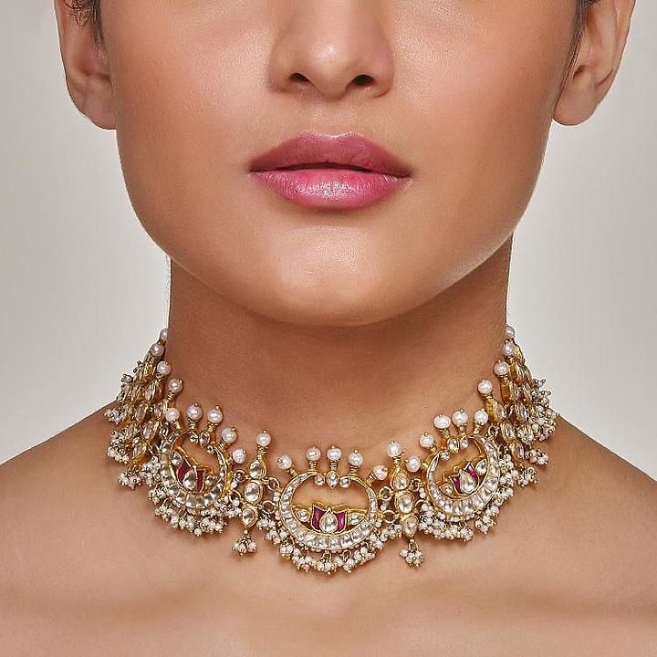Ahmedabadi kundan necklace set uploaded by Gehna Always on 1/4/2021