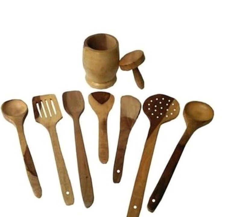 Wooden cutlery set. Free shipping. Cash on delivery available uploaded by business on 1/4/2021