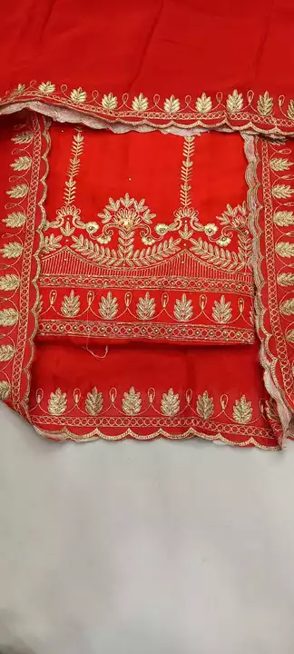 Pure Kareeb chunav ka dupatta embroidery with hand work uploaded by I_k creation on 10/5/2022