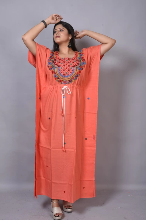 Export quality hand embroidery kaftan uploaded by S.d.creation/clothbox on 10/5/2022