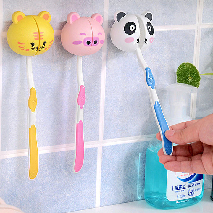 Set Of 3 Cartoon Face Toothbrush Holder (Random) uploaded by Wholestock on 1/4/2021