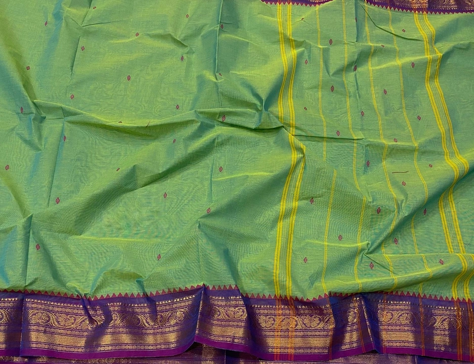 Kanchi cotton plain butta sarees  uploaded by business on 10/5/2022
