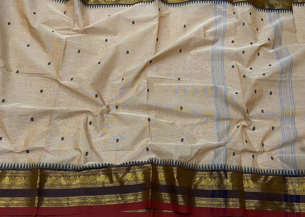 Kanchi cotton plain butta sarees  uploaded by Sakthivinayaga tex on 10/5/2022