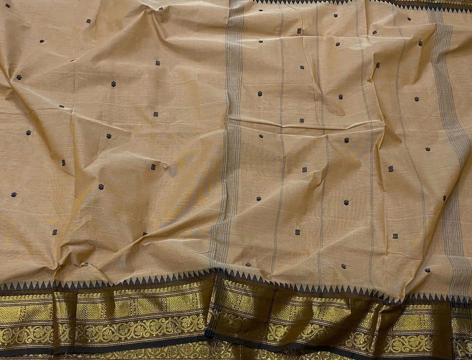 Kanchi cotton plain butta sarees  uploaded by Sakthivinayaga tex on 10/5/2022