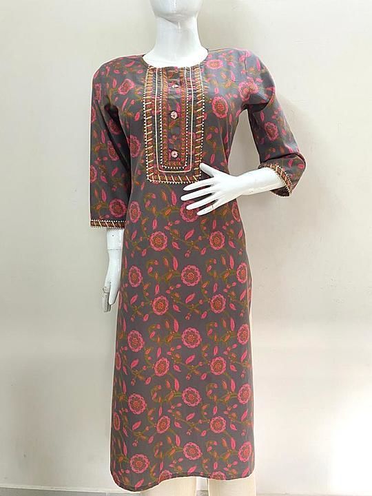 Discharge printed cotton kurti  uploaded by business on 1/4/2021
