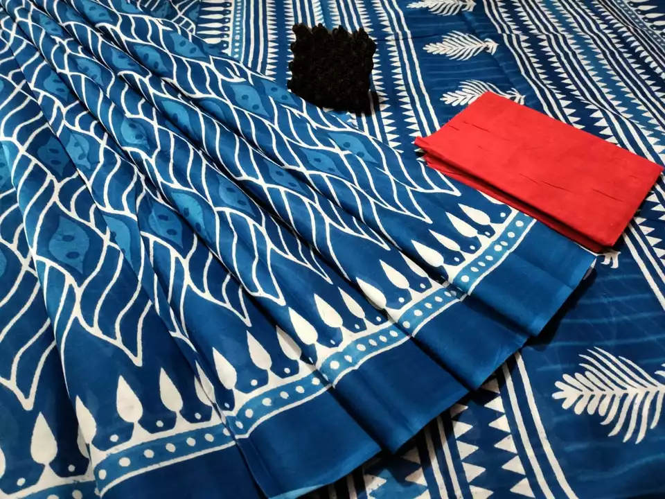 🥀🥀Bagru Printed Cotton Mul-mul Saree with blouse Piece

🍁Saree length - 5.5 mtr
🍁blouse length~. uploaded by Lookielooks on 10/5/2022