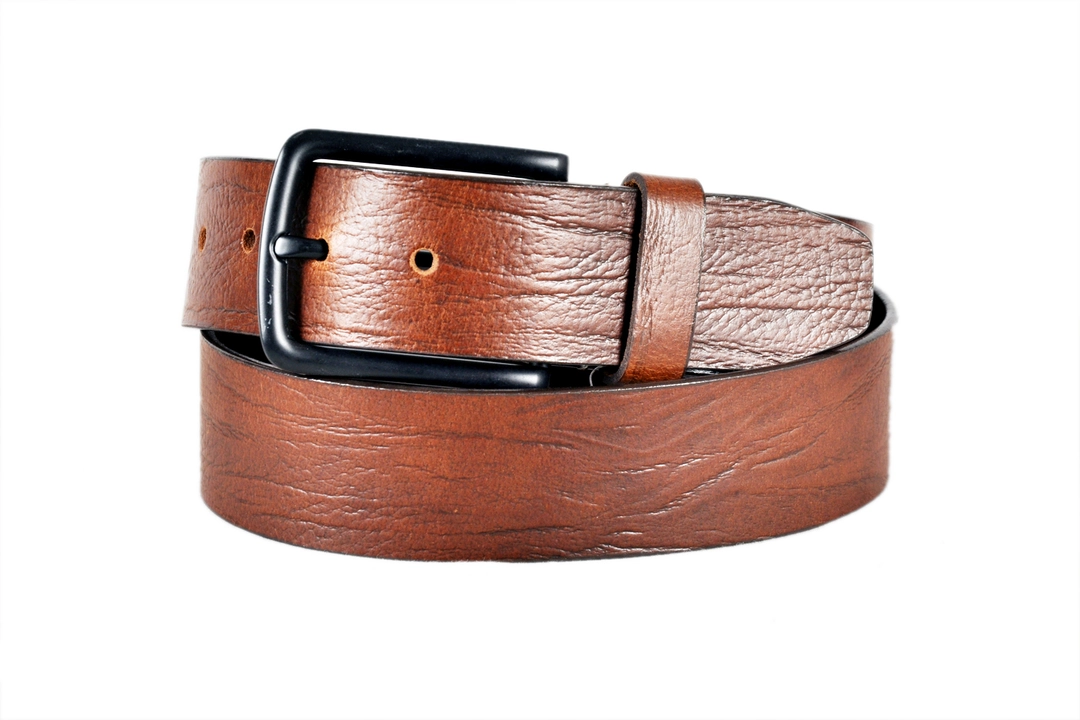Brown wooden leather belt uploaded by business on 10/5/2022