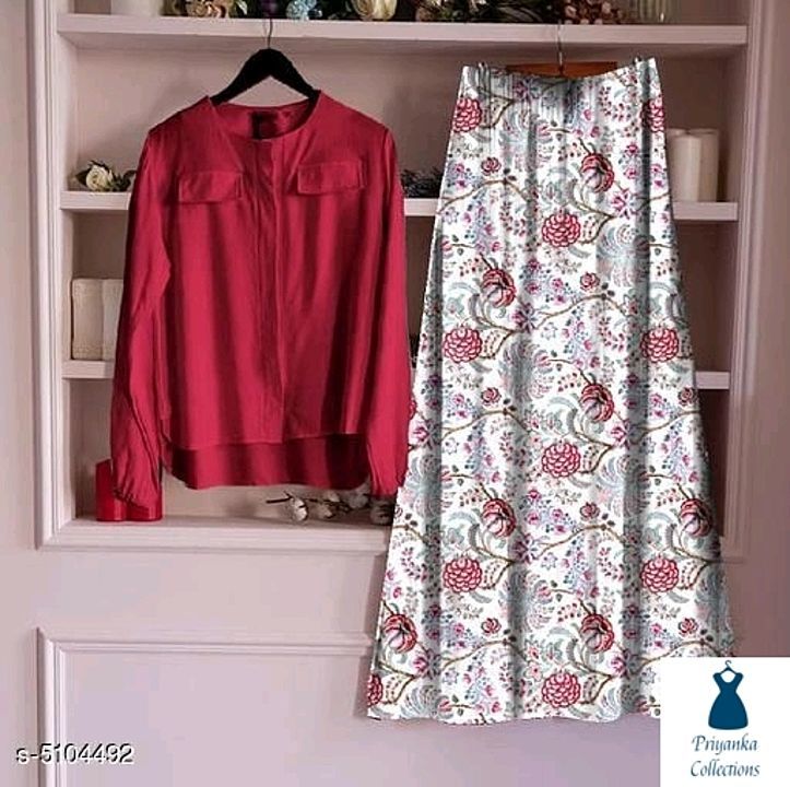 Post image Comfy Graceful Women Top &amp; Bottom Sets
💐💐💐💐💐💐💐💐💐💐💐💐💐💐💐
Top Fabric: Rayon
Bottom Fabric: Rayon
Sleeve Length: Long Sleeves
Pattern : Printed
Multipack: 1
🌹🌹🌹🌹🌹🌹🌹🌹🌹🌹🌹🌹🌹🌹🌹
Sizes: 
M (Top Bust Size: 38 in, Top Length Size: 28 in, Bottom Waist Size: (Up To 26 in To 38 in ( Free Size ), Bottom Length Size: 40 in) 
L (Top Bust Size: 40 in, Top Length Size: 28 in, Bottom Waist Size: (Up To 26 in To 38 in ( Free Size ), Bottom Length Size: 40 in) 
XL (Top Bust Size: 42 in, Top Length Size: 28 in, Bottom Waist Size: (Up To 26 in To 38 in ( Free Size ), Bottom Length Size: 40 in) 
2XL (Top Bust Size: 44 in, Top Length Size: 28 in, Bottom Waist Size: (Up To 26 in To 38 in ( Free Size ), Bottom Length Size: 40 in)