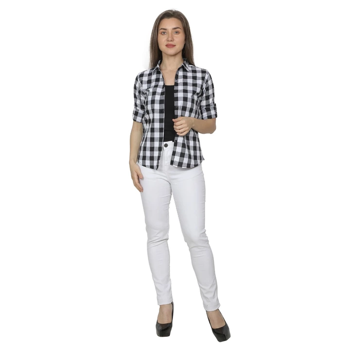 Women cotton check Shirt uploaded by business on 10/6/2022