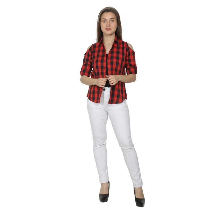 Women cotton check Shirt uploaded by business on 10/6/2022