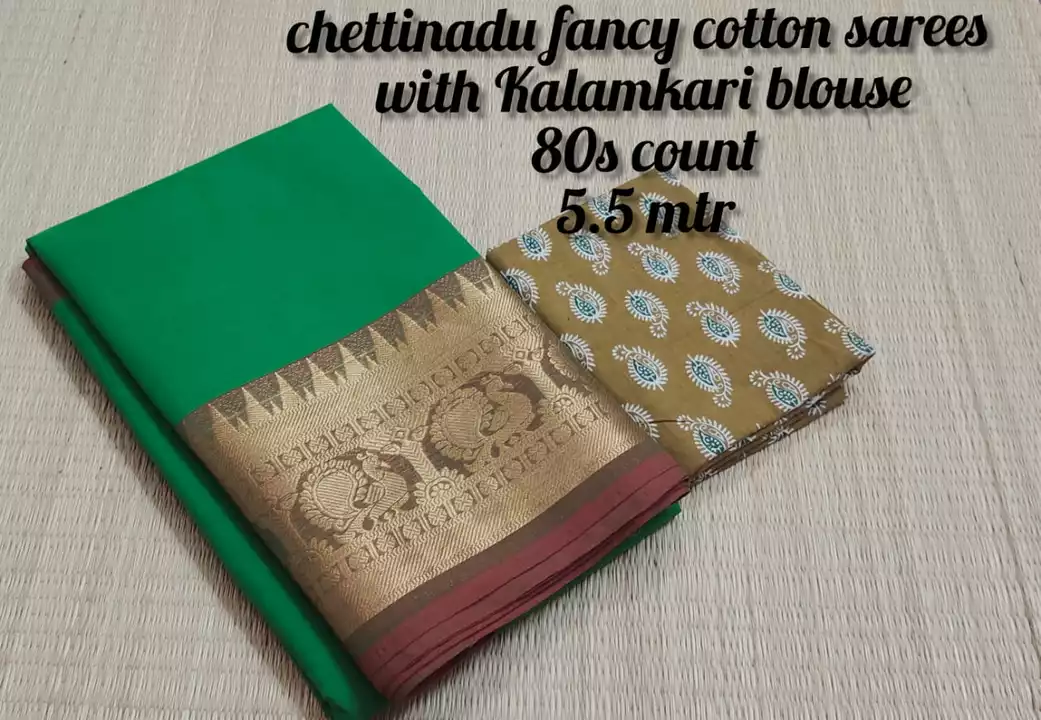 Chettinad cotton sarees uploaded by BM COTTON SAREES on 10/6/2022