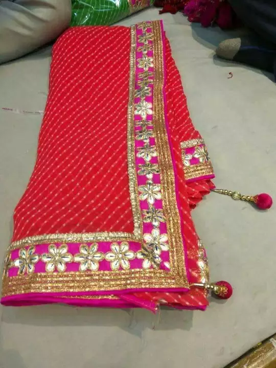 😊😊😊😊😊😊😊😊

 60 gram Georgette fabric mothra lahriya saree with beautiful flower and gotta  uploaded by Lookielooks on 10/6/2022