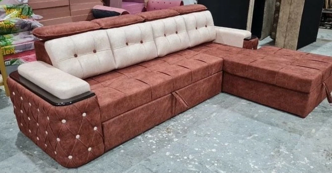 L shape sofa cum bed uploaded by Kolkata Big Furniture on 10/6/2022