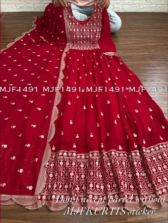 Premium Georgette gown  uploaded by S.NARESH KUMAR  on 10/6/2022