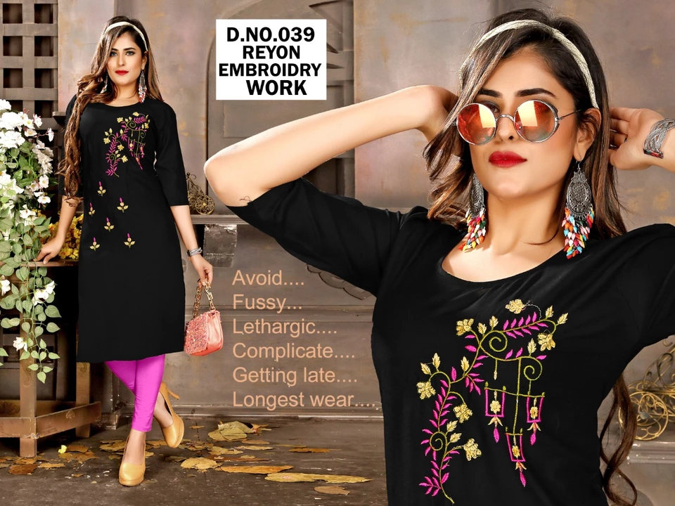 Embroidery work kurti uploaded by M creation on 10/7/2022