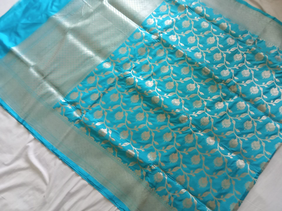 Pure silk khadi Banarasi handloom sarees uploaded by business on 10/7/2022