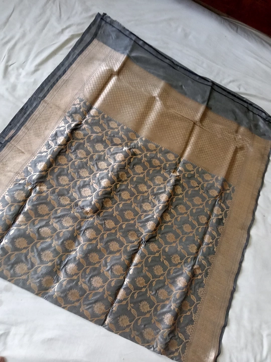 Pure silk khadi Banarasi handloom sarees uploaded by business on 10/7/2022
