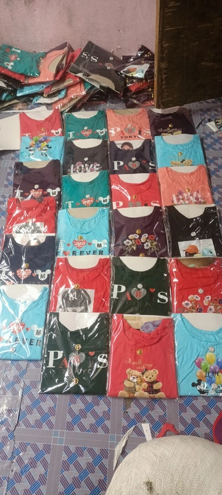 लड़कियो का टी सर्ट size 22 रेट 60 रू Contact - uploaded by Wholesale cloth on 10/7/2022