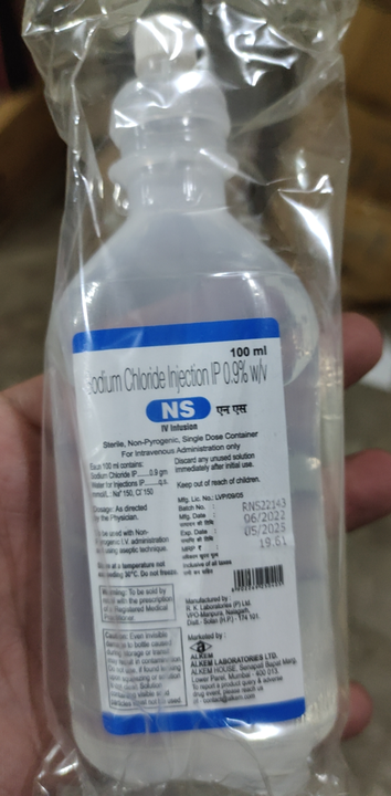NS-100ml IV Infusion (Wholesale) uploaded by Shree Kapaleshwar Pharmaceutical Distributors  on 10/7/2022