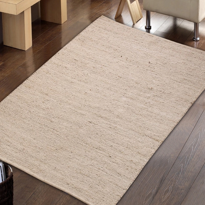 Hand Made Jute Rug Rectangular Ivory  uploaded by business on 10/7/2022