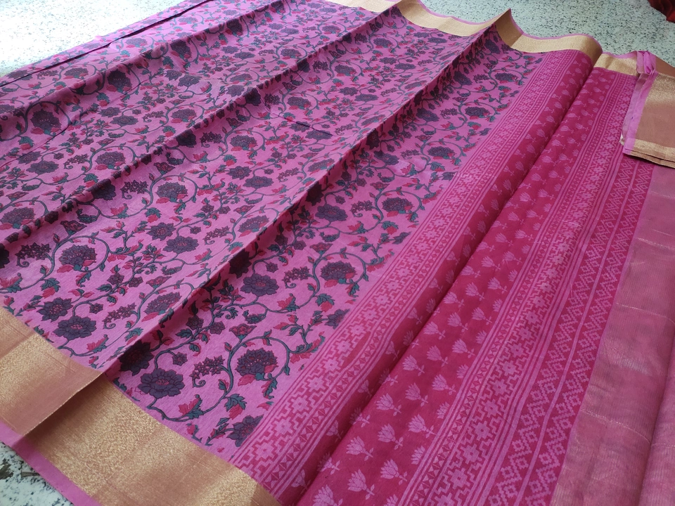 Pure cotton Silk digital print saree  uploaded by Ahmad Textile on 10/7/2022