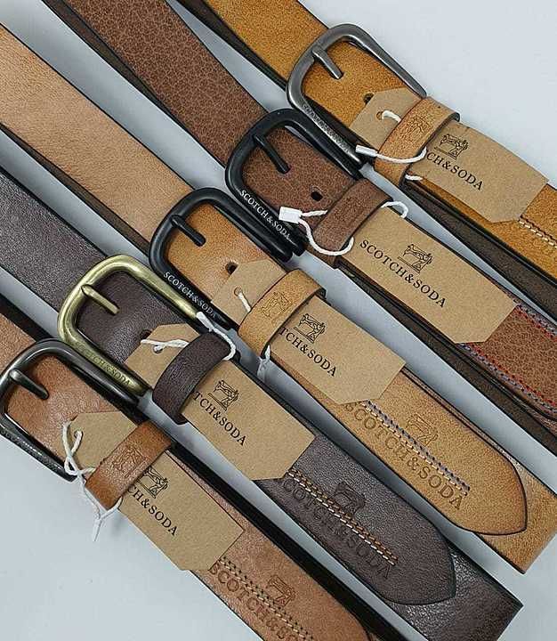 Grain leather branded belts uploaded by business on 5/6/2020