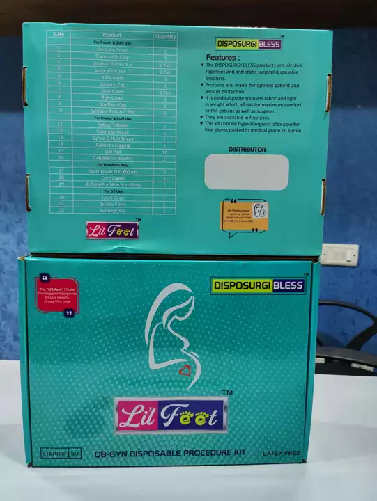 Lie foot disposugi delivery kit box  uploaded by M.d. pharmaceutical on 10/8/2022