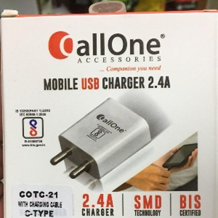 2.4 Amp single port charger with C type Cable  uploaded by business on 1/6/2021