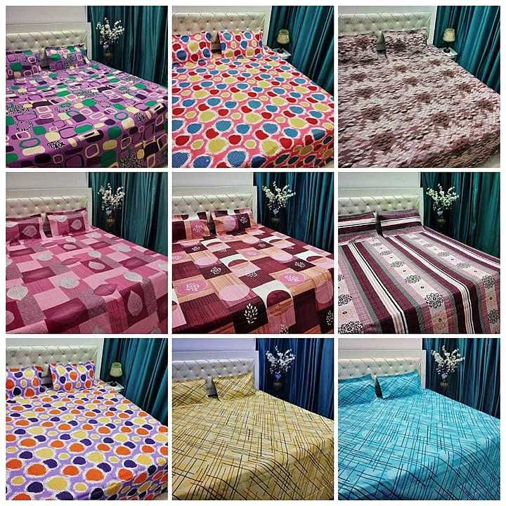 *100% COTTON AHMEDABAD SHEETING DOUBLE BED SHEET SET*
👉🏿SIZE 90*100 INCHES uploaded by SJ Fashion collection  on 6/28/2020