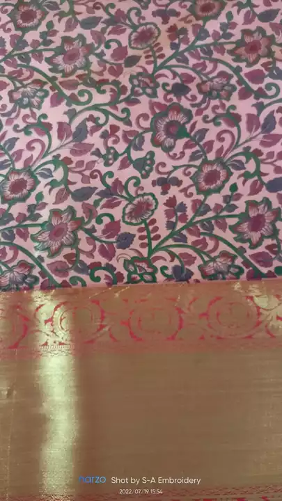 Printed broked saree uploaded by business on 10/8/2022