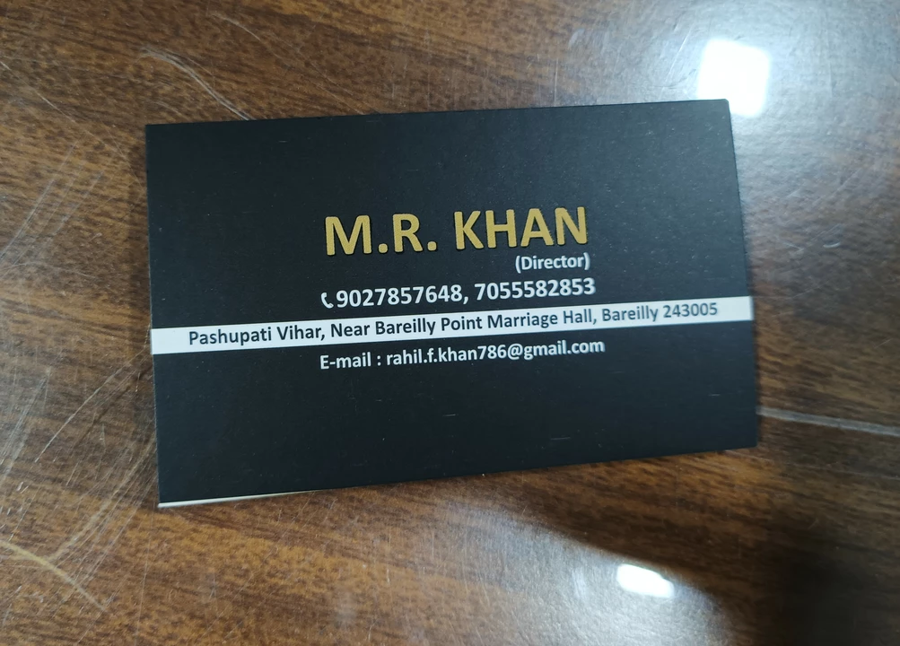 Visiting card store images of BLACK hewzen apparel pvt LTD company Bareilly Indi
